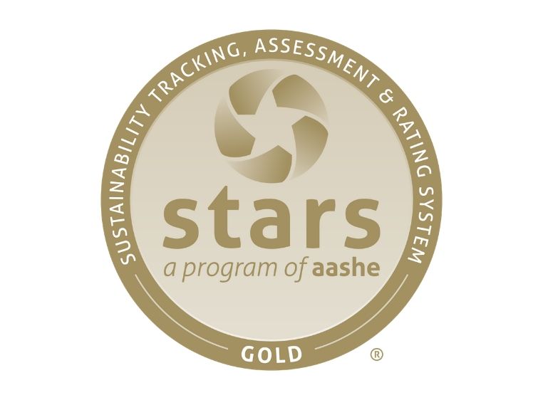 Gold seal for stars (Sustainability Tracking, Assessment, and Rating System) a program of AASHE