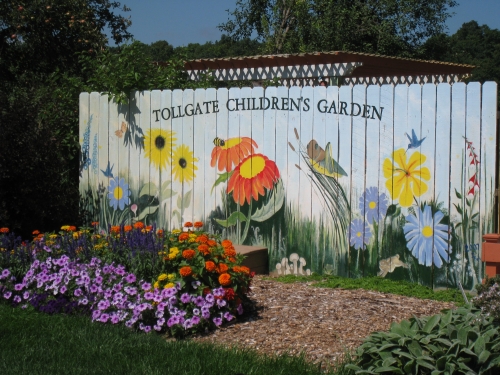Photo of Tollgate Children's Garden with painted fence