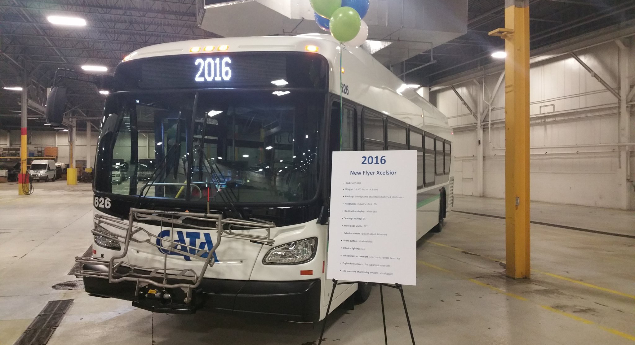 CATA's improved hybrid Xcelsior model pictured at the debut event.