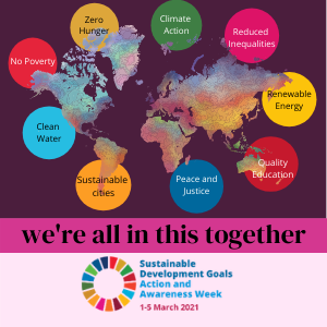 graphic with Sustainable Development Goal Awareness and Action Week