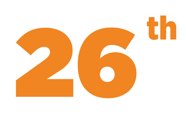 Orange text reading '26th.'